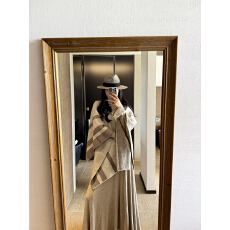 批发法国GLKTKL羊绒围巾女秋冬季百搭洋气<b class='q'>条纹</b>斗篷高级感羊毛披肩外搭