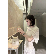 批发夏季新款女装洋气时髦气质法式轻熟风上衣穿搭披肩