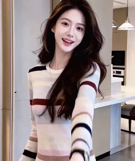 스트라이프 배색 긴팔 니트 여성 드레스 이른 가을 고급 센스 품격 롱 스커트 빛 요리 한 코치 착용 가져 가라. 여성 2026