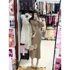 批发御姐风情万种<b class='q'>针织</b><b class='q'>罩衫</b>背心连衣裙子女早秋季纯欲修身显瘦包臀长裙