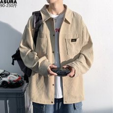 批发【灯芯绒】气质<b class='q'>夏</b>季新款原宿潮青春流行潮流日系衬衫长袖时尚宽松
