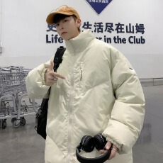 批发美式hiphop面包棉服男冬加厚oversize<b class='q'>潮</b>牌外套高级感羽绒棉衣袄子