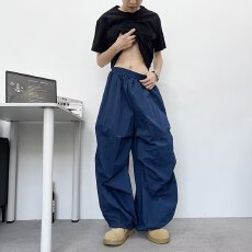 批发【原版立方皱复合】工装裤女夏季美式高街运动阔腿休闲<b class='q'>嘻哈</b>百搭裤