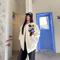 批发【龙凤尼原版质量】棒球<b class='q'>服</b>外套男女同款情侣休闲百搭字母印花夹克