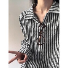 批发垂感黑白格<b class='q'>衬衫</b><b class='q'>男</b>女长袖潮流小众情侣高级设计感个性宽松打底<b class='q'>衬衣</b>