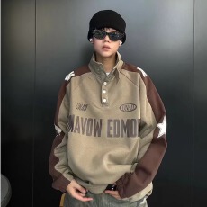 批发重磅半拉链t恤<b class='q'>短袖</b>男女欧美潮牌机车大码<b class='q'>情侣</b><b class='q'>刺绣</b>翻领Polo衫