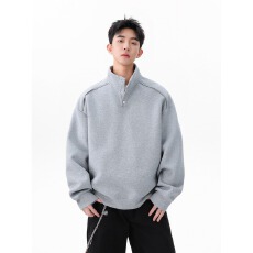 原版华棉复合高质量卫衣男女秋季长袖翻领宽松情侣款设计感