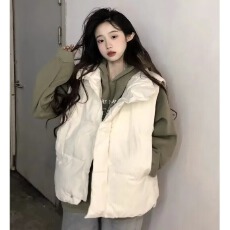 批发【马甲棉衣】男女加厚保暖棉服外套复古韩版潮宽松情侣棉袄外套