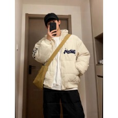 批发【灯芯绒全刺绣特厚棉衣】冬季刺绣立领棉服男女潮牌宽松情侣外套