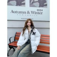 批发棉潮牌服<b class='q'>男</b>女款2025冬季美式立领轻薄棉服加厚棉衣外套短款面包服