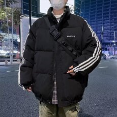 夹棉加绒棉衣加厚2025年新款小众设计感宽松棉衣面包服外套