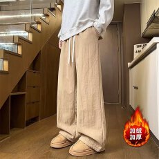 塔丝隆复合北极绒休闲裤裤子防风抽绳束脚冲锋裤机能风运动裤