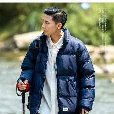 薄棉衣基础款棉服男冬季情侣面包服宽松立领棉衣外套男女同款