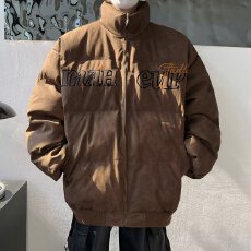 高质量两千棉做旧皮加厚棉服情侣休闲百搭棉衣加厚保暖外套