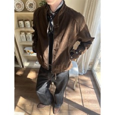 批发高级感机车皮衣外套男立领春秋2025<b class='q'>新款</b>男士宽松大码美式复古潮牌