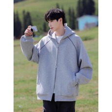 批发【300克华棉】高帽<b class='q'>卫衣</b>外套男<b class='q'>女</b>款春秋季潮牌百搭开衫运动上衣