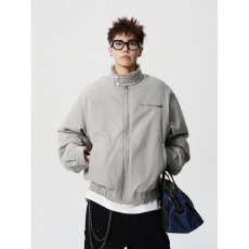 批发【毛领哈灵顿加厚棉服】冬季工装立领棉服男女美式宽松保暖短款棉