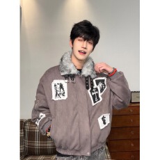 批发【原版面料高品质棉服】座山雕棉衣男冬季高级感加厚保暖工装外套