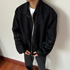 批发美式高街薄款刺绣百搭外套座山雕春季宽松外搭男女同款夹克潮