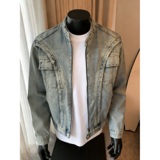 批发【解构设计有垫肩】牛仔外套男款春秋高级感cleanfit短款垫肩夹克