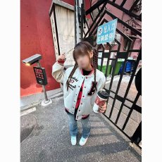 批发美式复古高街植绒刺绣棒球服女秋冬设计感小众潮牌<b class='q'>情侣装</b>夹克<b class='q'>外套</b>