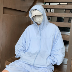 KOI联名F50+冰丝防晒衣外套夏季薄款格子拼接情侣防晒服