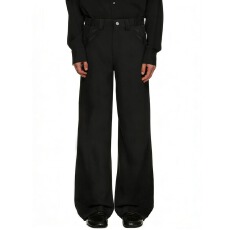 批发【马年限定】花纹刺绣设计感休闲微喇<b class='q'>西裤</b><b class='q'>男</b>女直筒百搭长裤潮