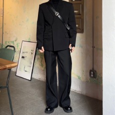 批发【马年限定】花纹刺绣设计感休闲微喇<b class='q'>西裤</b><b class='q'>男</b>女直筒百搭长裤潮