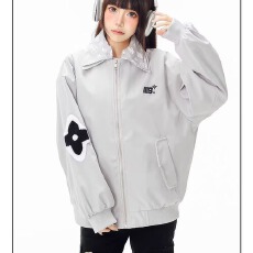 批发美式潮牌设计感翻领夹克男高街复古百搭高街工装情侣宽松休闲<b class='q'>外套</b>