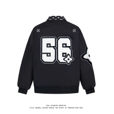 批发高质量植绒刺绣藏青色黑色灰色M-2XL