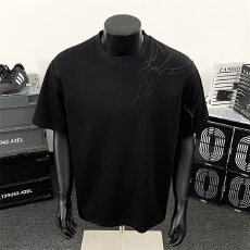 2026春季新贵老钱风极简休闲针织短袖T恤男宽松曼巴棉