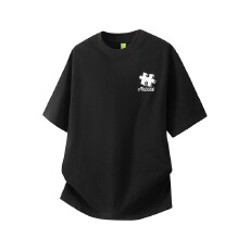 批发美式复古重磅刺绣短袖<b class='q'>T</b><b class='q'>恤</b>拼图<b class='q'>嘻哈</b>潮牌宽松男女2026年夏季