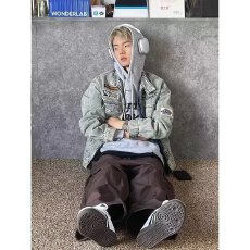 批发美式高街水洗做旧牛仔外套男女秋季潮牌宽松休闲机车vintage<b class='q'>夹克</b>