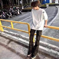 美式重磅潮牌原创字母刺绣宽松短袖T恤男女夏季高街显瘦百搭上衣