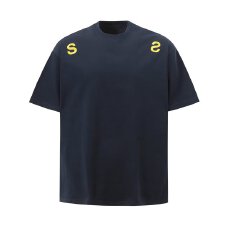 批发2026夏季重磅刺绣宽松男女生上衣新款设计感短袖<b class='q'>街头</b>刺绣字母T恤