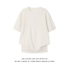 短袖棉麻男女盘扣领复古休闲简约半袖中国风宽松亚麻上衣大码