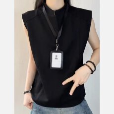 美式小众痞帅复古亨利领背心2026衫男女夏季T恤ins高级感百搭上衣