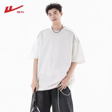 夏季爆款立体肩重磅纯棉高级感正肩显壮短袖男T恤半袖简约潮