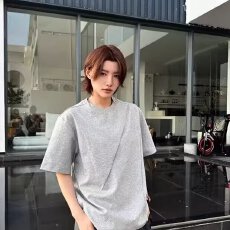 夏季纯棉圆领短袖T恤男士宽松半袖潮流百搭白色体恤上衣男生