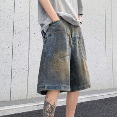 批发#原版质量做旧废土D6710复古蓝M到3XL