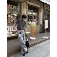 原版12针细针弹力冰丝洗水黑灰M-2XL