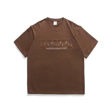 批发2026新款亮片短袖<b class='q'>T</b><b class='q'>恤</b>男夏季美式简约宽松休闲钢印情侣半袖体恤潮