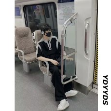 2025年潮流美式宽松重磅翻领POLO衫国潮创意夏季短袖T恤