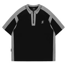 2025年潮流美式宽松重磅翻领POLO衫国潮创意夏季短袖T恤