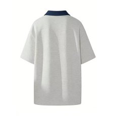 假两件polo领短袖男夏季2026新款宽松设计感情侣半袖男生T恤