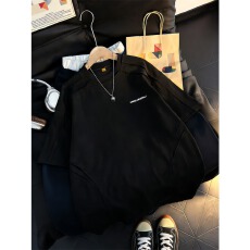 美式复古设计感字母夏季cleanfit短袖t恤男宽松潮牌痞帅高街上衣