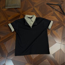 网图假两件曼巴棉 抖音品质 黑 藏青M-XXL