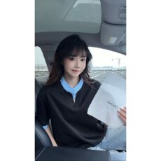 批发亨利领领<b class='q'>卫衣</b><b class='q'>男士</b>夏季2026新款假两件学院风套头t恤上衣服
