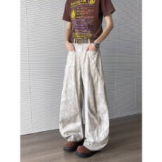 批发港风潮男夏季新款2025个性字母牛仔裤<b class='q'>嘻哈</b>ins潮高街潮流痞帅长裤
