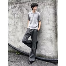 美式复古立体裁剪水洗做旧工装裤男夏季宽松直筒纯色休闲长裤